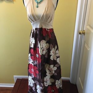 Multi colored halter dress.  Worn once.